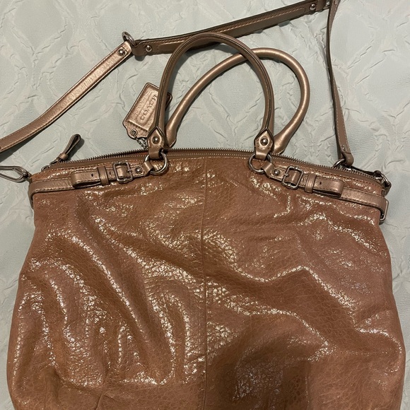 Coach shimmery gold purse - Picture 3 of 6